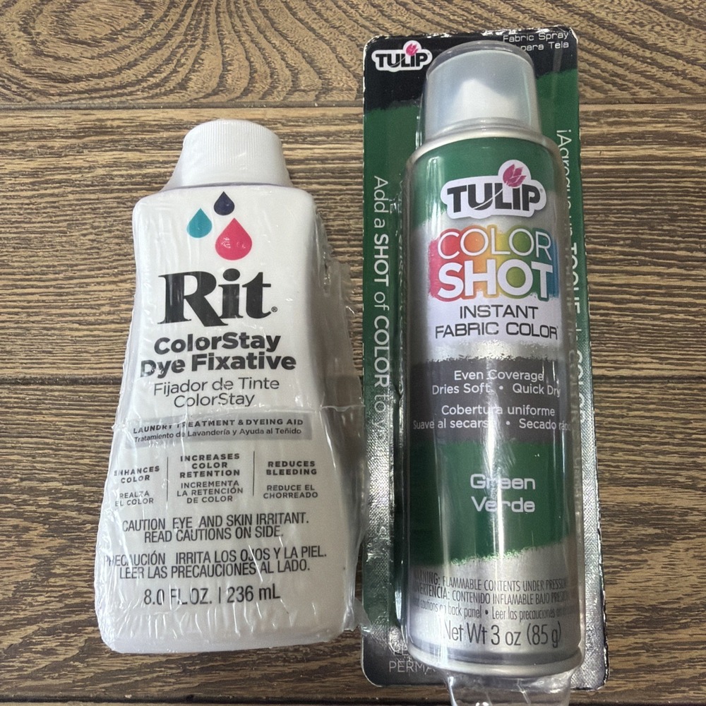 Rit + Tulip Fabric Color Dye Purple + Green Color Shot Craft
